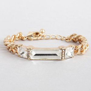Bar None Gold Rhinestone Bracelet